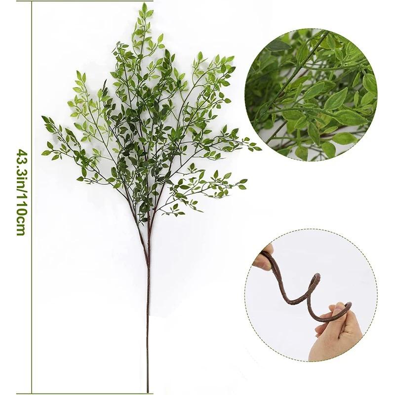 110CM Artificial Green Plant Fake Eucalyptus Leaf Flowers Arrangement Garden Wedding Decoration Home Room Fake Plants Ornament