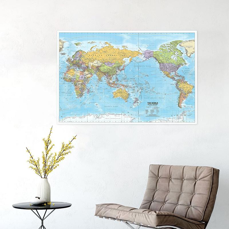 Mehrere Größen 2012 Weltkarte Großes Poster Druck Wandbehang Kunst Vliesstoff Hintergrund Diagramm Dekor Reisezubehör auf Englisch