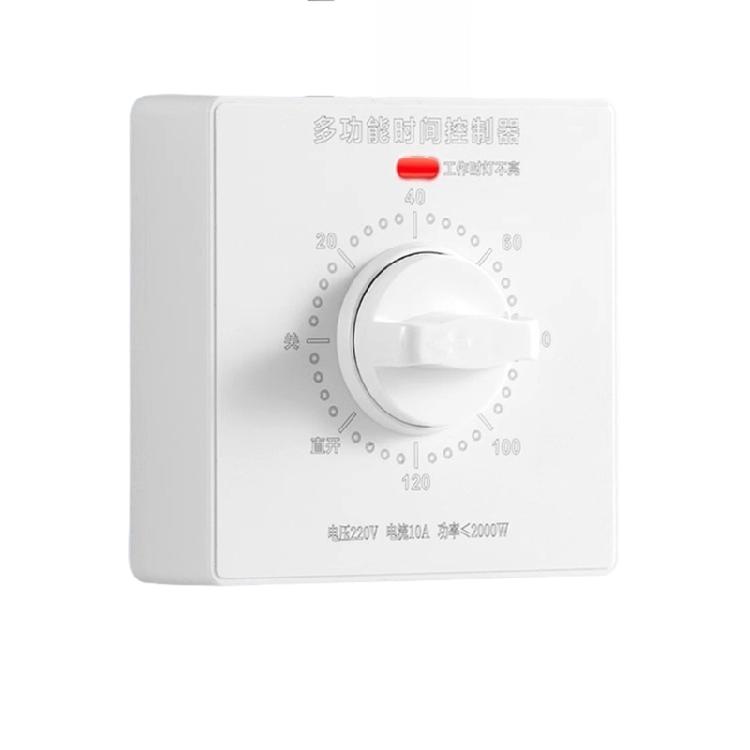 86 Type Mechanical Timer Switches Adjustable Delay Up to 120 Minutes with Indicators Light for Kitchen and Bathroom Use