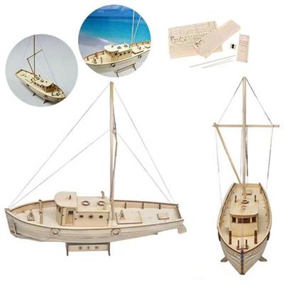 Ancient Sailboat Wooden Ships Model Home Decoration Wooden Sailing Boat  DIY Hobby