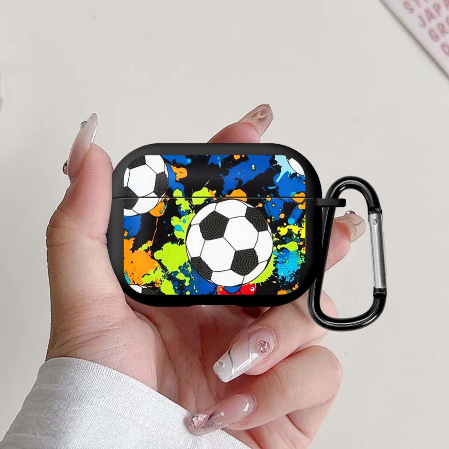 Earphone Cases Cover Case For Airpods Pro3 1 Pro 2 3 Pro2 4 Colorful Cartoon Football Airpods Pro