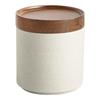 Japanese Coarse Pottery Coffee Bean Storage Jar with Lid for Kitchen Snacks, Dried Fruits, and Nuts