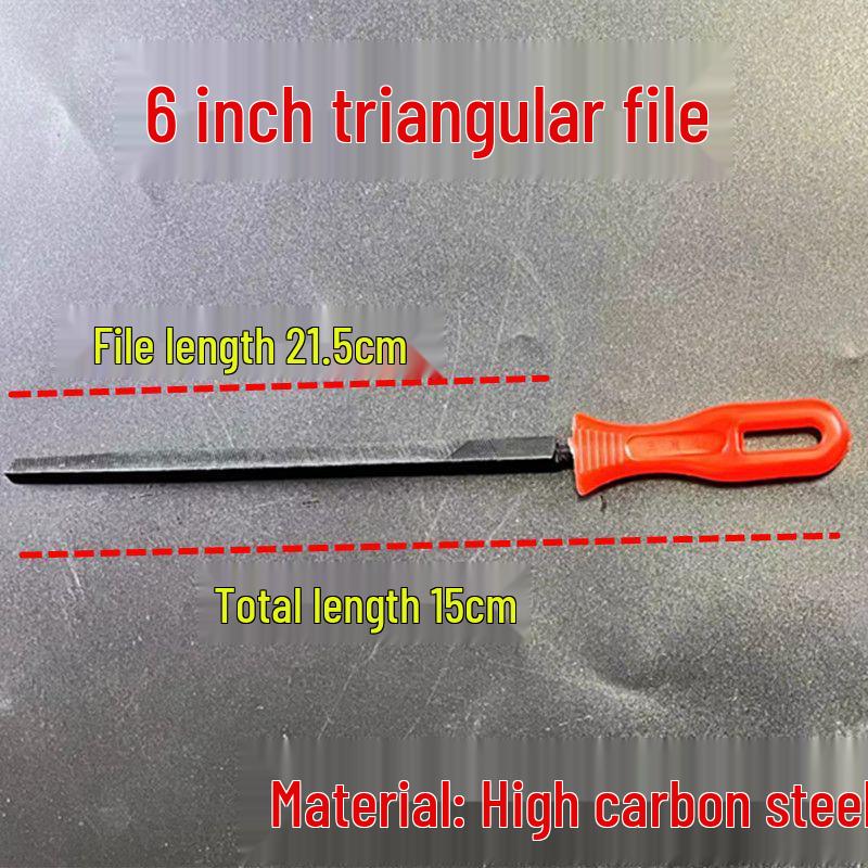 Dreieckige Holzbearbeitungsleimfeile - Schreiner- & Schlosserwerkzeug mit Manganstahl-Sägeblatt und Kohlenstoffstahlfeile