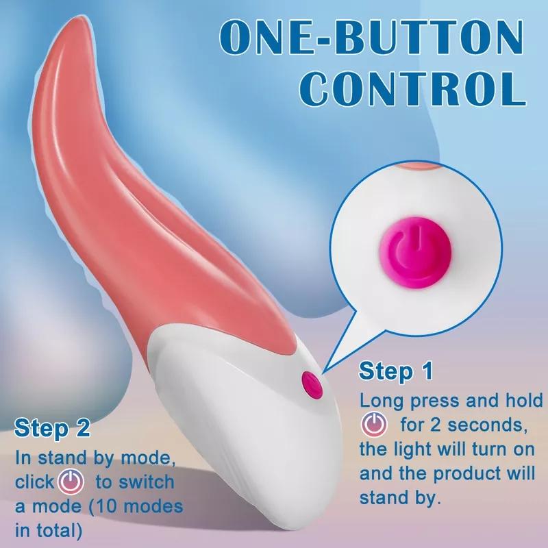 Realistic Tongue Licking Clitoral Stimulation Nipples Powerful Stimulator Vibrators Female Adult Sex Toy for Woman Couples Waterproof