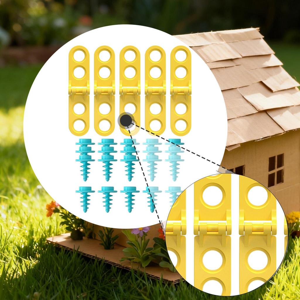 5Pcs Cardboard Construction Tool Hinges Educational Toys Developmental Motor Skills with 20 Screws