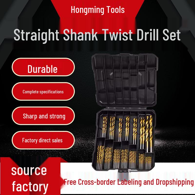 Industrial Grade Straight Shank Twist Drill Bit - Alloy, High Hardness, Efficient Chip Removal, Multi-Purpose Hole Puncher