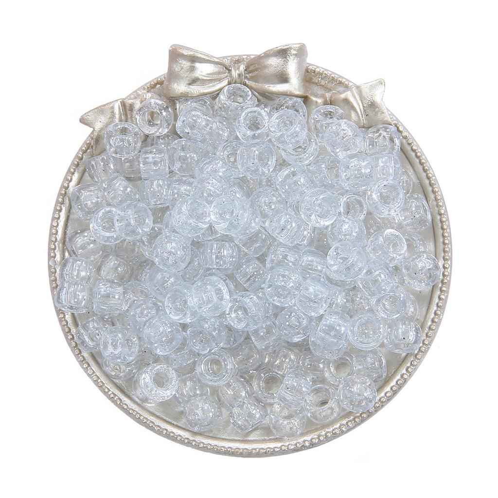 Handmade Bracelet Beads Acrylic Large Hole Barrel Beads Pony Beads Weaving Handmade Diy Bracelet Plastic Beads Jewelry Accessories Beads Loose Beads