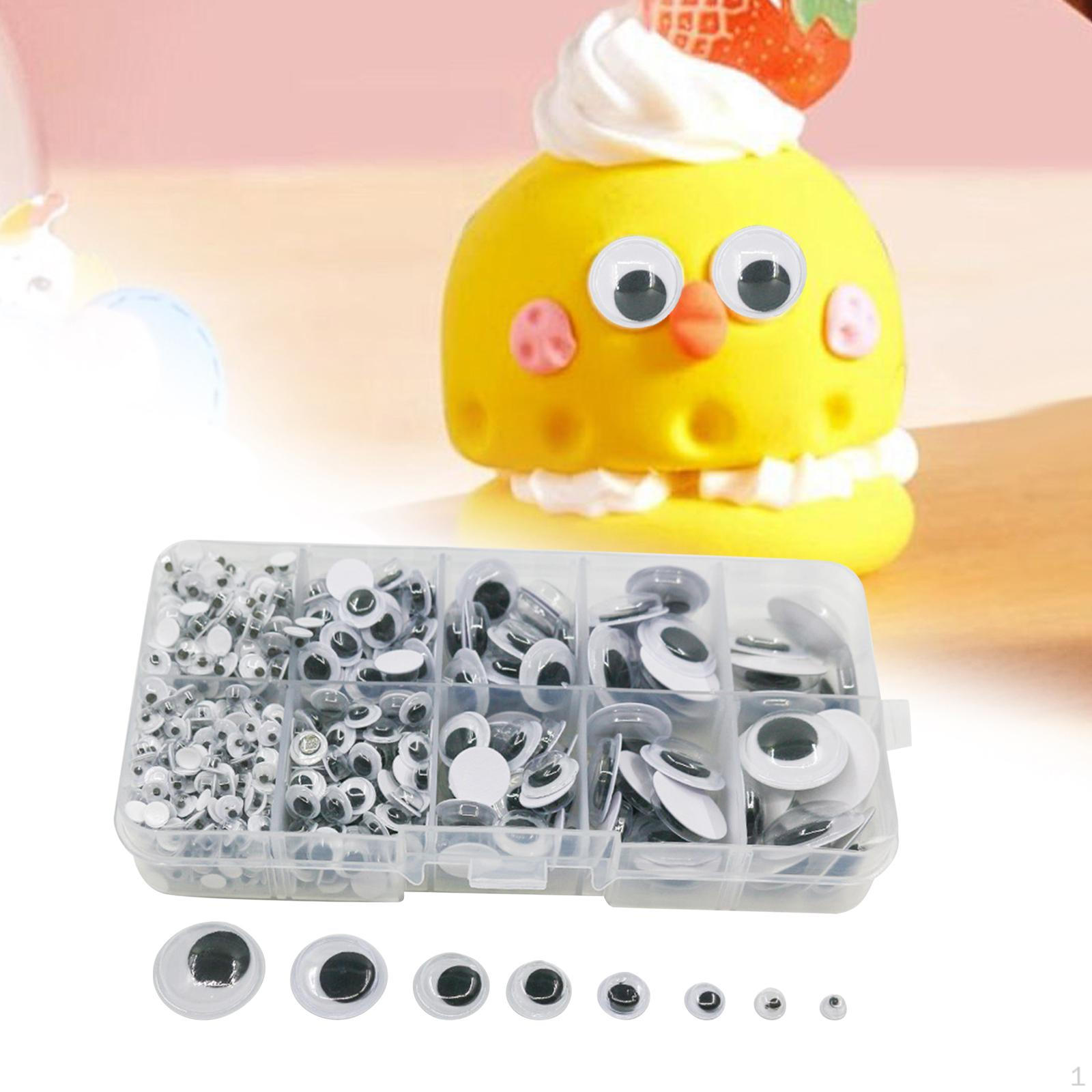 

730x Гугли шевелящиеся глаза черно-белые легкие DIY куклы для стульев обуви Craft