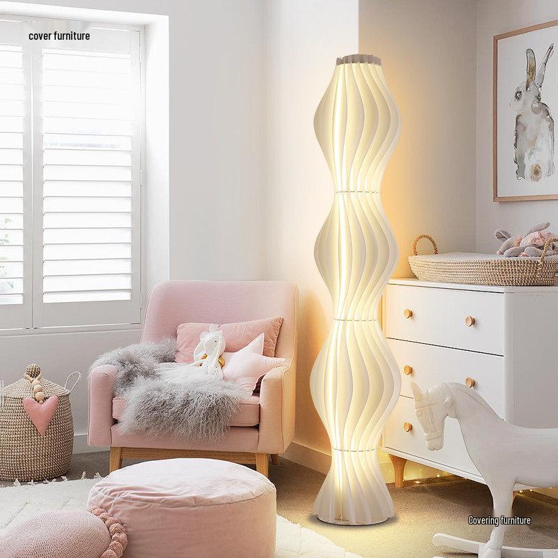 Nordic Cream Grass Skirt Floor Lamp: Elegant Bedroom & Living Room Atmosphere Light