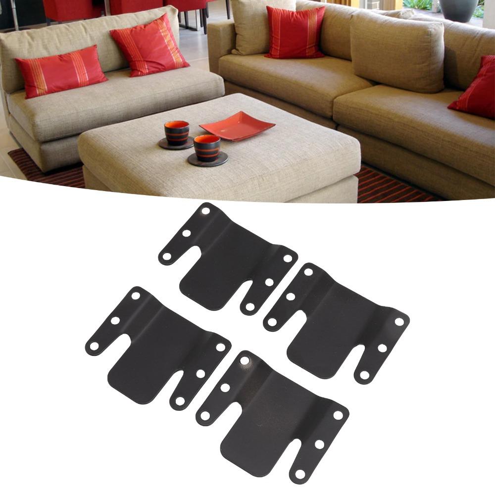 4PCS/8PCS Black Color Bracket Iron Interlocking Connector Sofa  Furniture Assembly