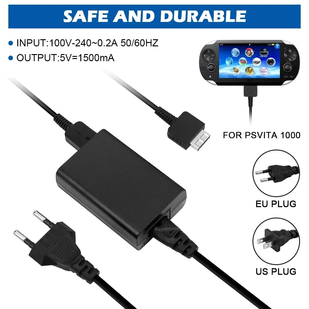 NEW EU US Plug Home Charger Power Supply 5V AC Adapter USB Charging Cable Cord For Playstation Psvita PS Vita PSV 1000 Game
