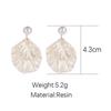 Simple temperament 111 silver needle pearl shell stud earrings female, design sense fringed fan shell earrings versatile earrings