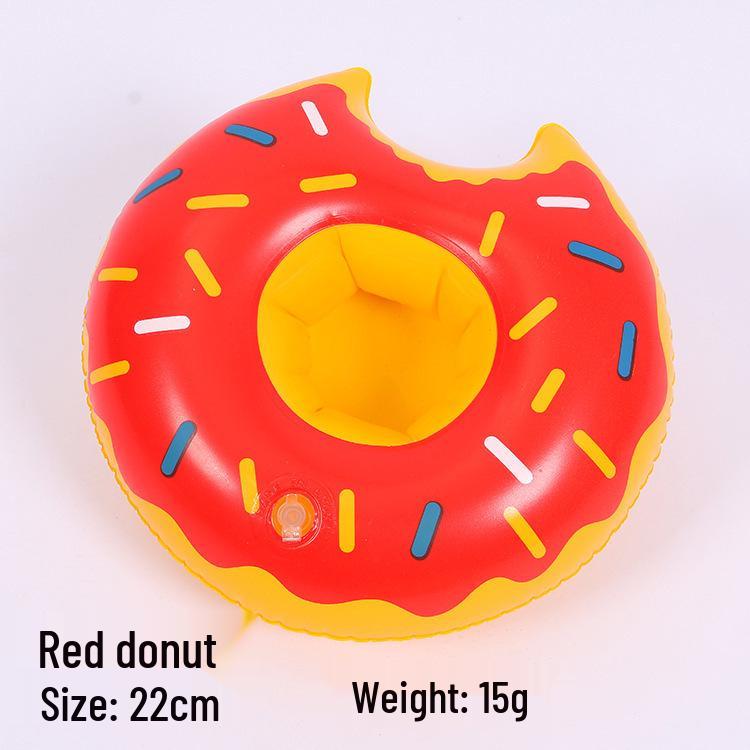 Available: Inflatable Cup Holders - Flamingo, Donut, Lemon, Watermelon, Pineapple, Crab, and Heart.