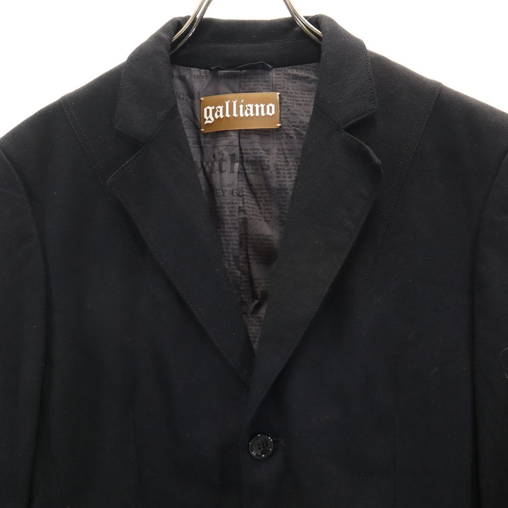 Galliano Tailored Jacket 48 Black Blazer Men's Used