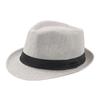 Men's Summer Straw Fedora Sun Hat - Outdoor Sunshade Beach Bowler Hat