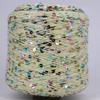 Hand-Knitted Bright Cotton Yarn with Sequins, 3MM+6MM, Combed and Fancy