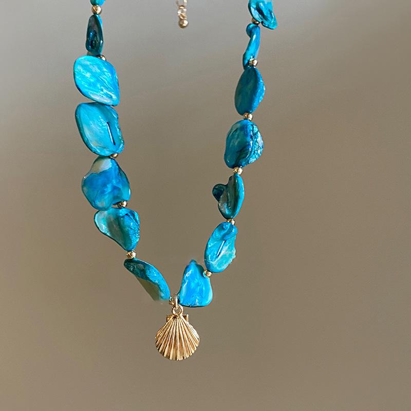 Seestern Muschel Halskette – Strandurlaub Stil Schlüsselbein Kette, Europäisches & Amerikanisches Mode Accessoire.