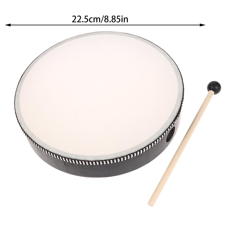 1Pc 4/6/7/8/9/10 Inch Wooden Frame Drums Hand Drum With Drum Stick Set Percussion Instrument For Kids Infant Enlightenment Tools