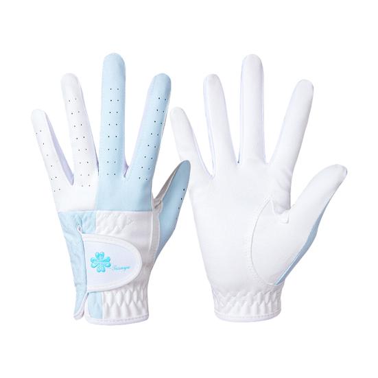 

1 пара перчаток для гольфа с застежкой-лентой, износостойкие, нескользящие, дышащие, эластичные, впитывающие влагу перчатки, спортивные принадлежности M синий