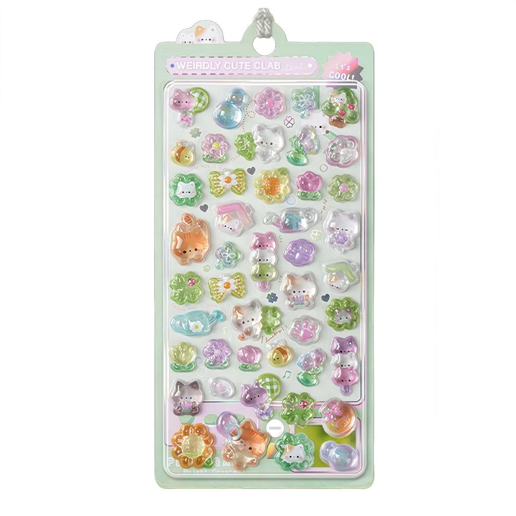 Popular 3D Animal Cartoon Crystal Stickers for Kids' Phone Cases