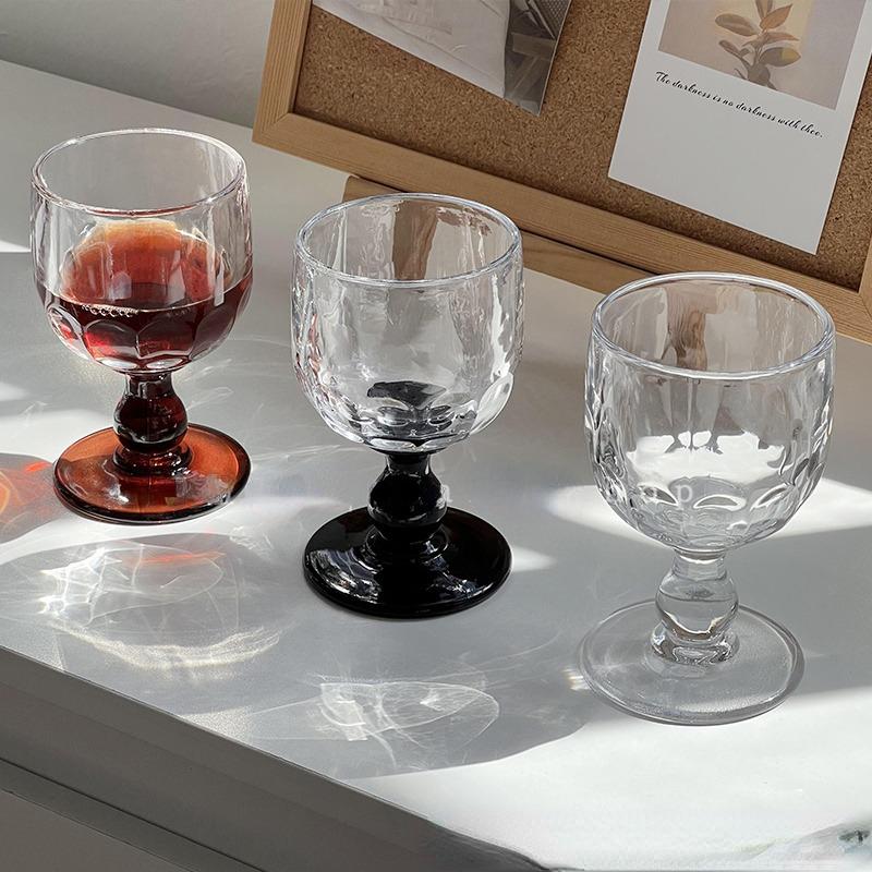 Medieval Retro Red Wine Glass, Short Legged Glass Cup, Minimalist Home Cocktail, Restaurant Beverage Cup