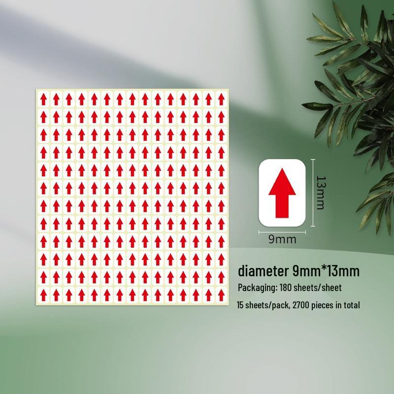 Malá červená šipka nahoru Samolepka vadného produktu