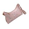 Floral Embroidered Underarm Bag Faux Leather Shoulder Bag Ladies Handbag Shoulder Purse for Party Street Work