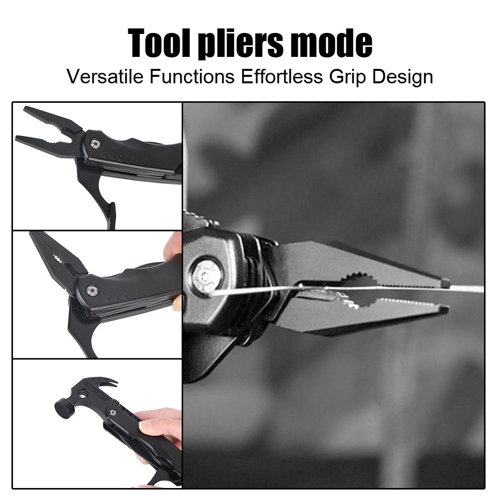 Kladivo s drápem Skládací Multifunkční Kleště Přenosné Nerezové Pro Venkovní Kempování s Nylonovým Pouzdrem