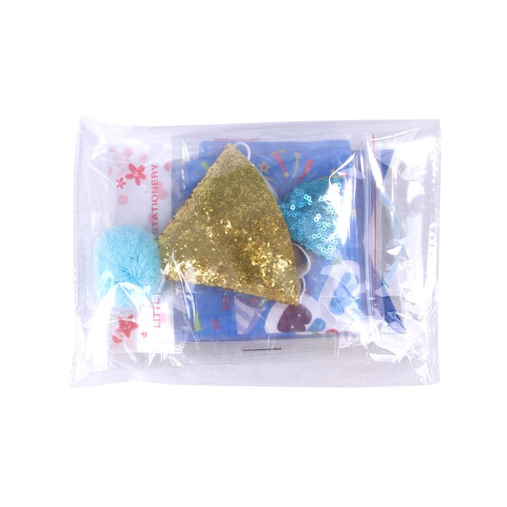 Bedårande Rosa Tre-delat Husdjursfödelsedagsdekoration Set Med Hatt Banderoll Och Haklapp För Festliga Firanden