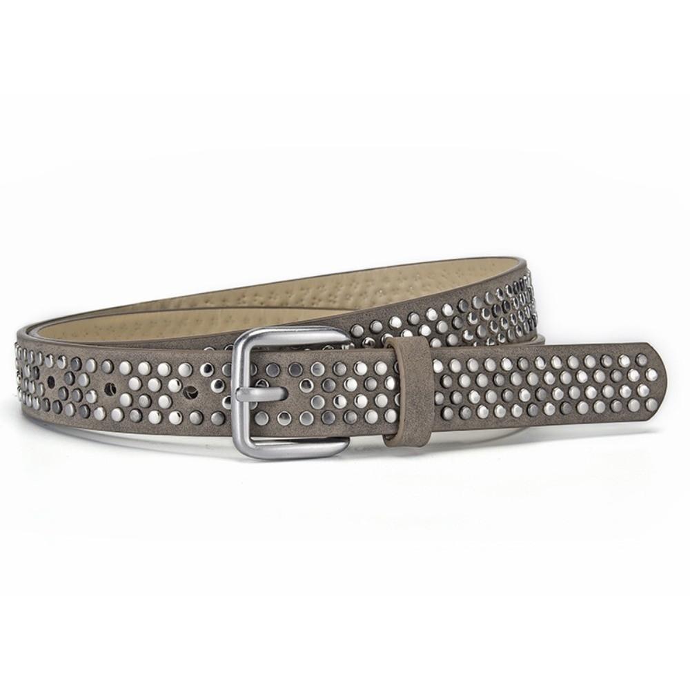 Luxury Design Business Waist Belt Retro Punk Waistband Suede Rivet Belt  Paired with Skirts Jeans