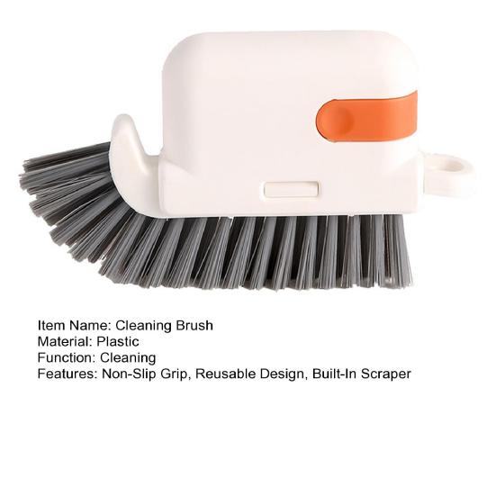 Window Track Cleaning Brush with Non-Slip Grip Sliding Door Window Sill Cleaning Scrubber 3 in 1 Groove Crevice Scrub Cleaning Tool