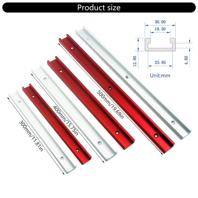 Universal T Track Miter Track for Woodworking Precise Sliding Design Enhances Efficiency 300mm/400mm/500mm Length