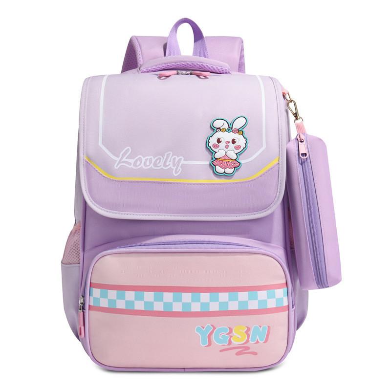 Breathable Nylon School Backpack For 1-2 Grade Children In Fashionable Style