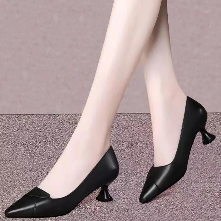 sapatos femininas women classic wine red spring slip on square heel shoes for sexy party lady office work shoes ab665