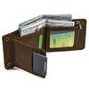 Men'S Retro Leather Short Wallet Leather Three-Fold Wallet First Layer Cowhide Multi-Card Change Bag 907