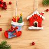 Santa Claus Hanging Pendants Christmas Tree Decor Resin Festive Decorations for Home Party Xmas DIY Gifts