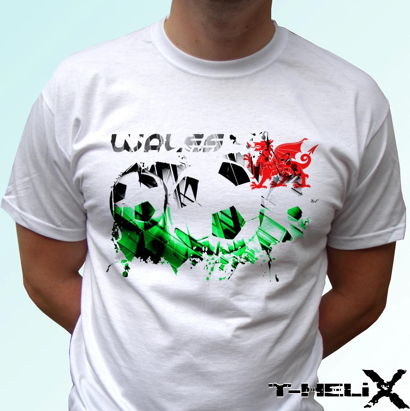 

Wales football flag - white kids boys T-Shirt top design s s kids baby sizes 110