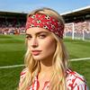 Unisex Headband Football Themed Print High Elasticity Hair Band Non-Slip Design Moisture-wicking Running Headband Sport Hair Accessory
