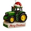 1/3Pcs Christmas Pendant Tractor Wearing Xmas Hat Charm Ornament Snowy Roof Farmhouse Holiday Style Hanging Ornament