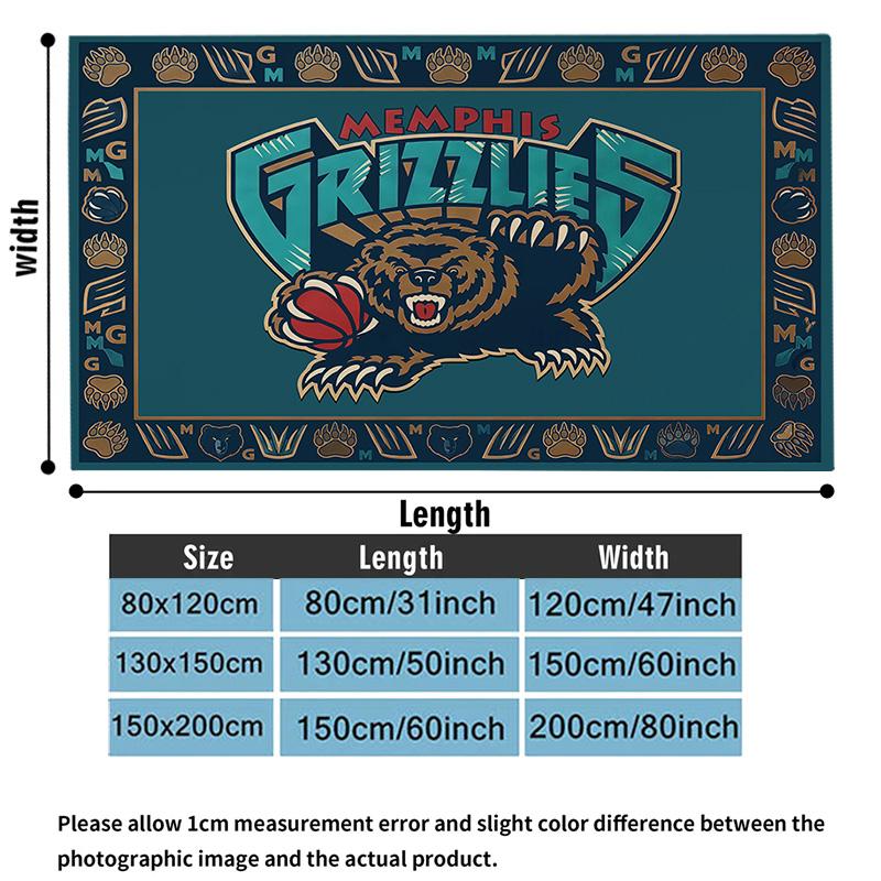 Vintage Vancouver Grizzlies Print Flannel Blanket High Quality Warm Comfortable Cover for All Seasons Perfect for Gifts Home Decor