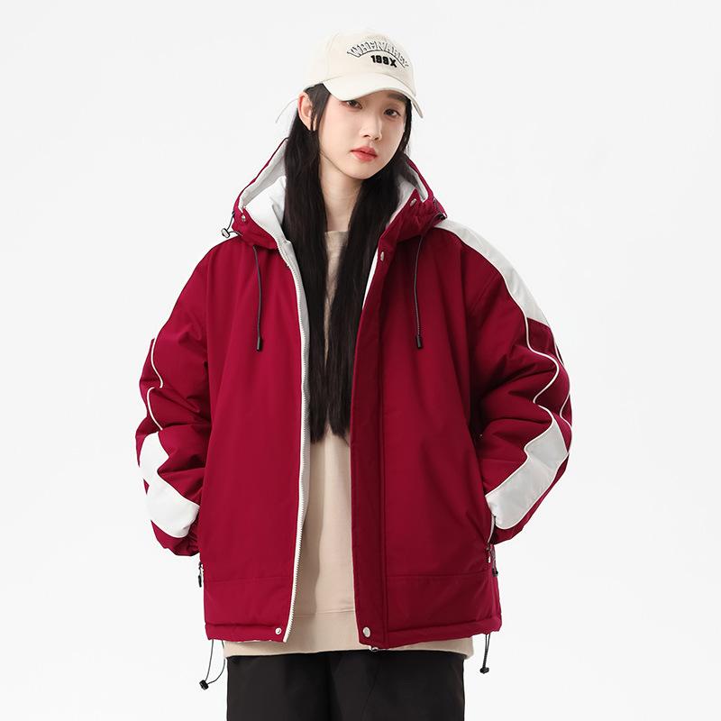 Winter New Men's Clothing Double-sided Wear Thickened Warm Couple Cotton-padded Jacket Men's Tooling Jacket Waterproof Lamb Wool Cotton-padded Jacket