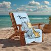 Custom Name Ultra-Soft Beach Towel with Elephant giraffe Theme,Ideal for Pool - Camping, Diving - Perfect Travel Essential, Vibrant Beach Towel.
