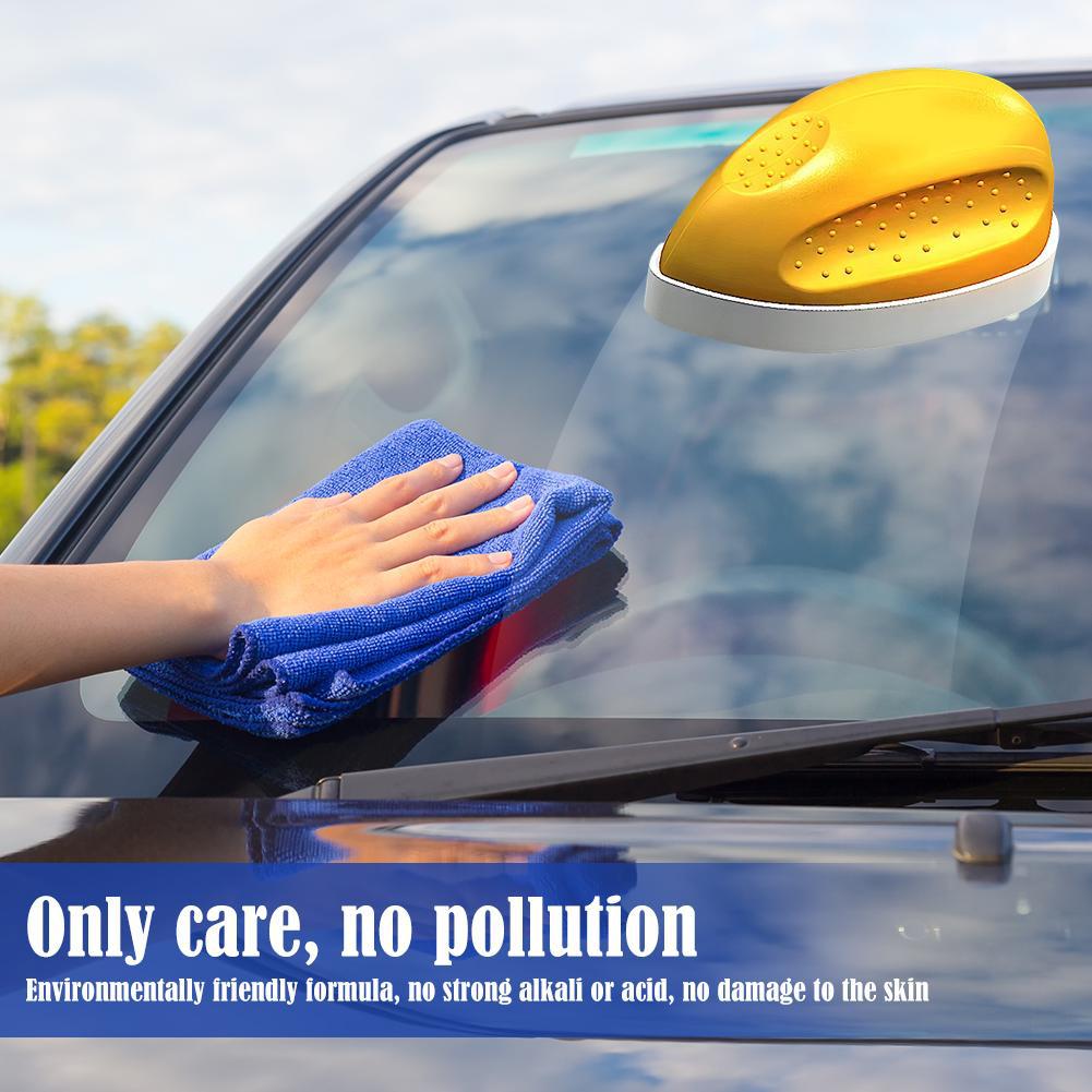 Car Glass Oil Film Remover Brush with Refill Liquid Strong Oil Film Removal Windshield Mirror Cleaner Auto Glass Cleaning Mouse