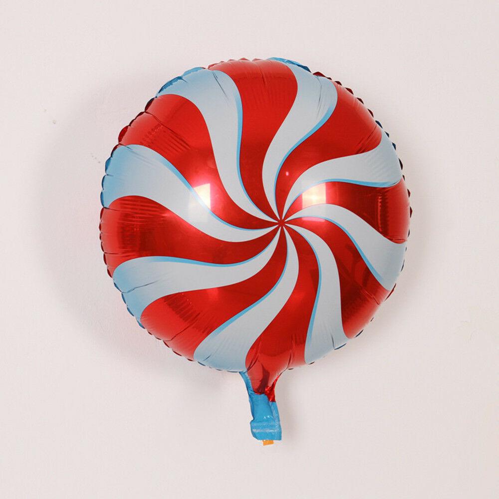 2PCS Candy Balloons Lollipops Swirl Peppermint Wedding Foil Party Decoration