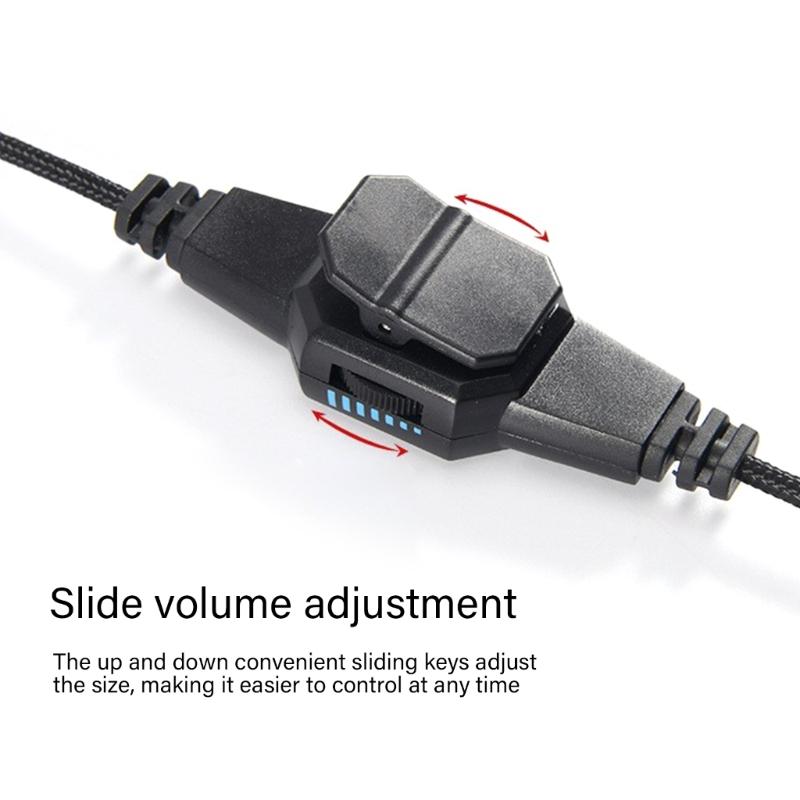 Nylon Gaming Headset Cable 3.5mm To 3.5mm Noise Cancelling For Boom Microphone Gaming Headphone Accessories