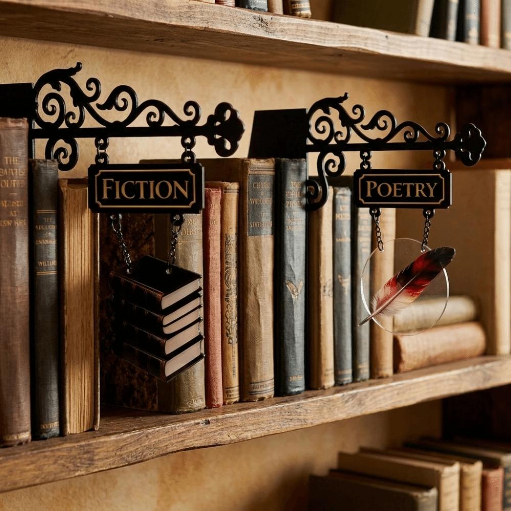 Lightweight Bookend Hanging Plaque Creative Book Partition Board Shelf Organizer  Study Desk