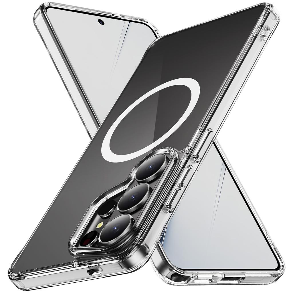 Applicable to Samsung S26Ultra crystal clear magnetic mobile phone case S26Plus transparent S26 anti-drop protective case