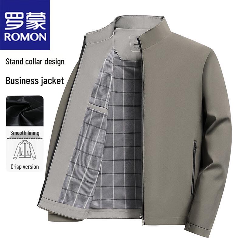 

ROMON Men s Spring Autumn Stand Collar Casual Loose Jacket XL