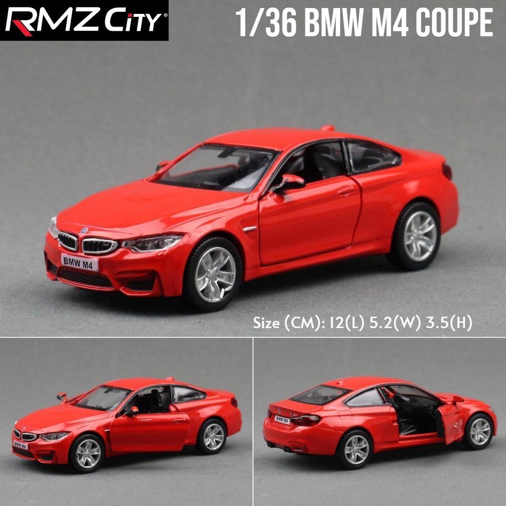 BMW M4 M5 Coupe Simulations-Druckguss & Spielzeugfahrzeug Rückziehmotor Auto & Türen zu öffnen RMZ city 1:36 Geschenke aus Legierungsmodellen für Kinder