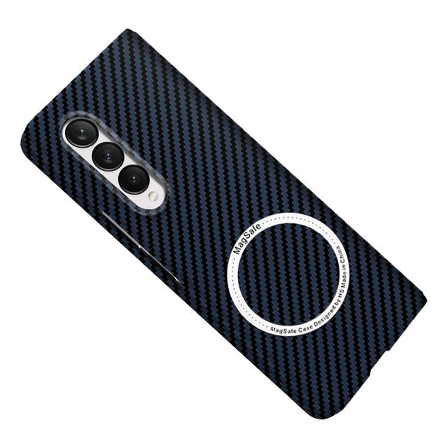 Carbon Fiber Design For Samsung Galaxy Z Fold 2 Fold3 Fold 4 Case Magnetic Hard Magsafe Cover